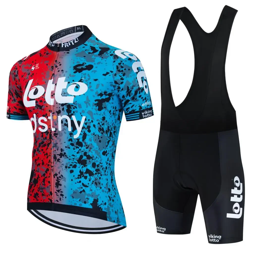

LOTTO-Men's Cycling Uniform, Men's Clothing, Team Jersey, bib, bike set, cycling clothes