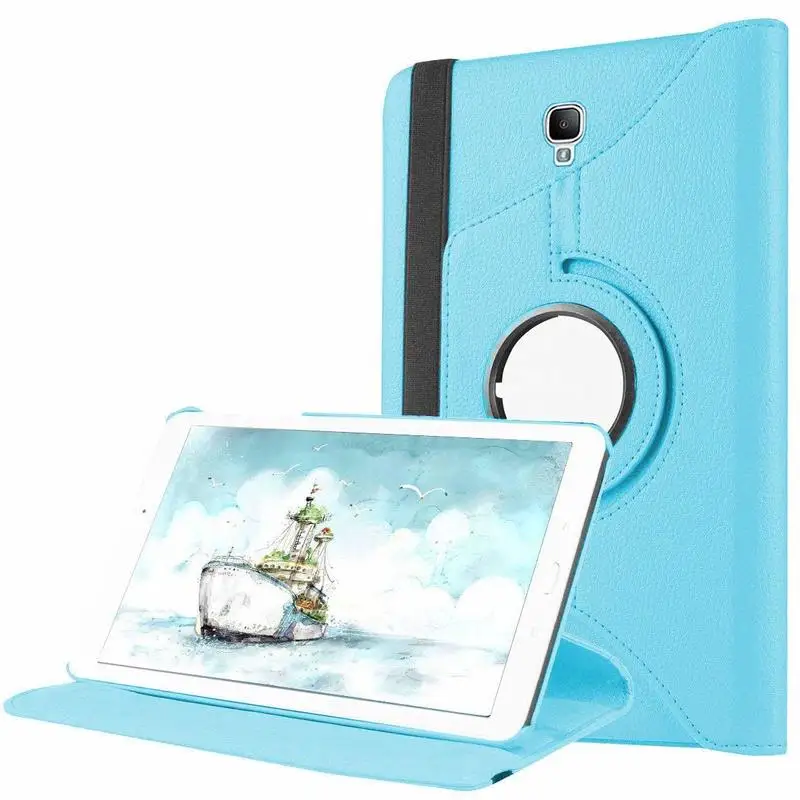 

Case For Samsung Galaxy Tab A 8.0 2017 A2S T380 T385 Cover SM-T385 SM-T380 360 Degree Rotating PU Leather Flip Tablet Case Glass