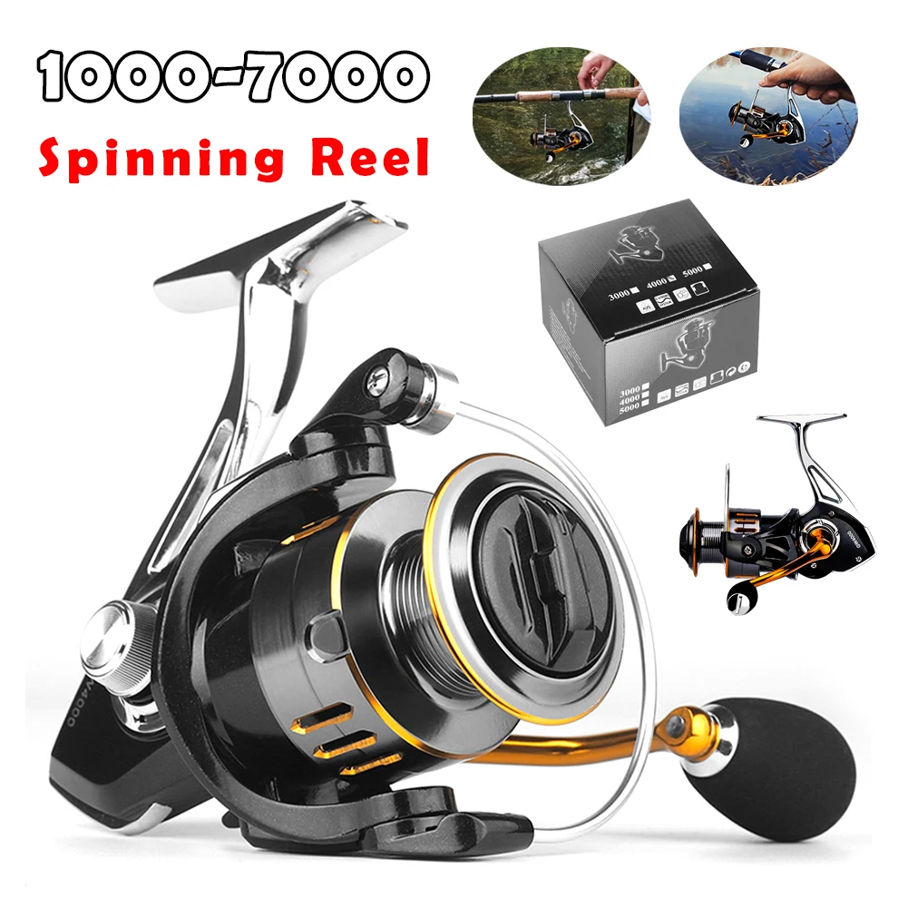 All Metal Spinning Reel GW1000-7000 Fishing Reel 8KG Max Drag 5.1:1 Gear Ratio Metal Spool Freshwater Saltwater Fishing Boat
All Metal Spinning Reel GW1000-7000 Fishing Reel 8KG Max Drag 5.1:1 Gear Ratio Metal Spool Freshwater Saltwater Fishing Boat