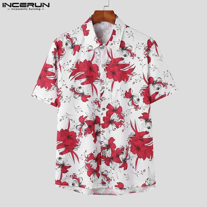 Casual Holiday Style Tops INCERUN New Men Fashion Plant Print Pattern Short Sleeved Shirts Streetwear Male Hot Sale Blouse S-3XL
Casual Holiday Style Tops INCERUN New Men Fashion Plant Print Pattern Short Sleeved Shirts Streetwear Male Hot Sale Blouse S-3XL