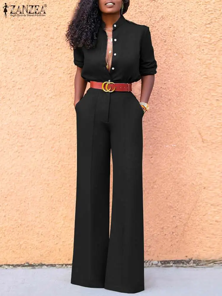 Комбинезон ZANZEA женский с длинным рукавом, модный однотонный Длинный Элегантный ромпер с широкими штанинами, на пуговицах, осень 2023
Комбинезон ZANZEA женский с длинным рукавом, модный однотонный Длинный Элегантный ромпер с широкими штанинами, на пуговицах, осень 2023