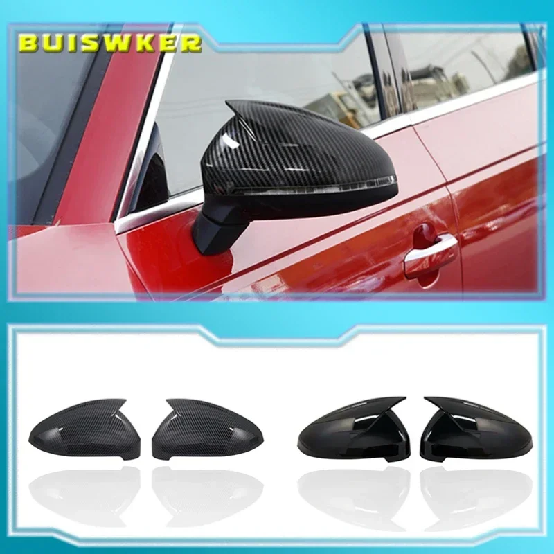 

For Audi A4 A5 B9 Side Mirror Caps (Carbon Look) 2017 2018 2019 S4 S5 RS5 allroad Quattro replace Covers