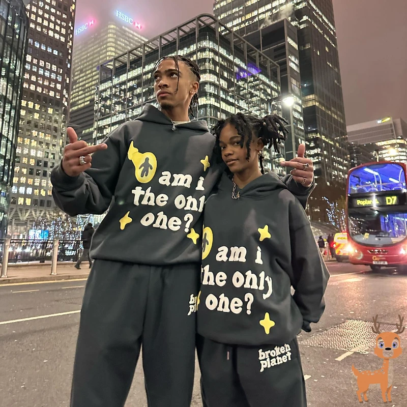 American Vintage Broken Planet Hoodies Pants Set High Quality Monogram Foam Printed Suit Women's Men's Clothes
American Vintage Broken Planet Hoodies Pants Set High Quality Monogram Foam Printed Suit Women's Men's Clothes