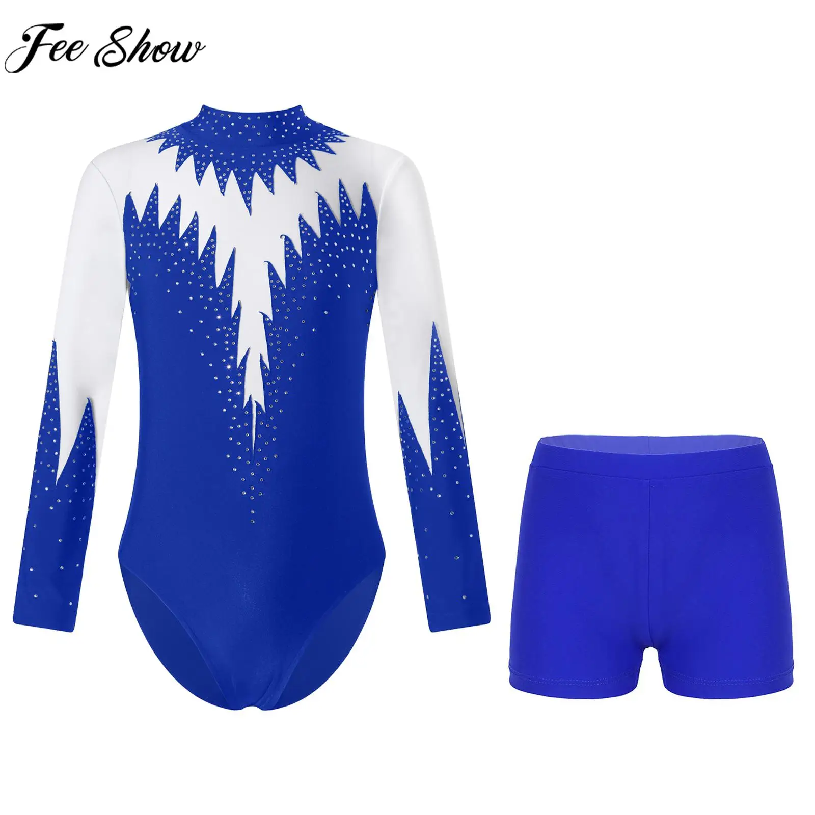 Children Girl Ballet Dance Leotard Figure Skating Acrobatics Costume Long Sleeve Shiny Rhinestone Gymnastic Bodysuit with Shorts
Children Girl Ballet Dance Leotard Figure Skating Acrobatics Costume Long Sleeve Shiny Rhinestone Gymnastic Bodysuit with Shorts
