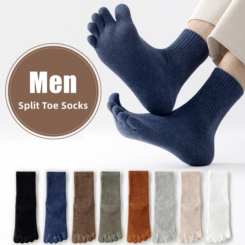 

3 Pairs/lot Toe Sport Short Socks Spring Autumn Man Cotton Anti-Bacterial Anti-odor Sweat-Run Outdoor Absorbent 5 Finger Socks