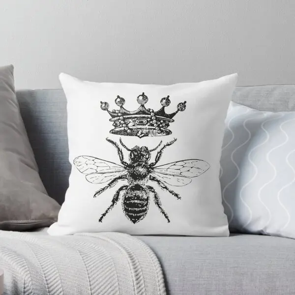 Queen Bee Vintage Honey Bees Black A Printing Throw Pillow Cover Sofa Home Office Anime Bedroom Pillows not include One Side 
Queen Bee Vintage Honey Bees Black A Printing Throw Pillow Cover Sofa Home Office Anime Bedroom Pillows not include One Side