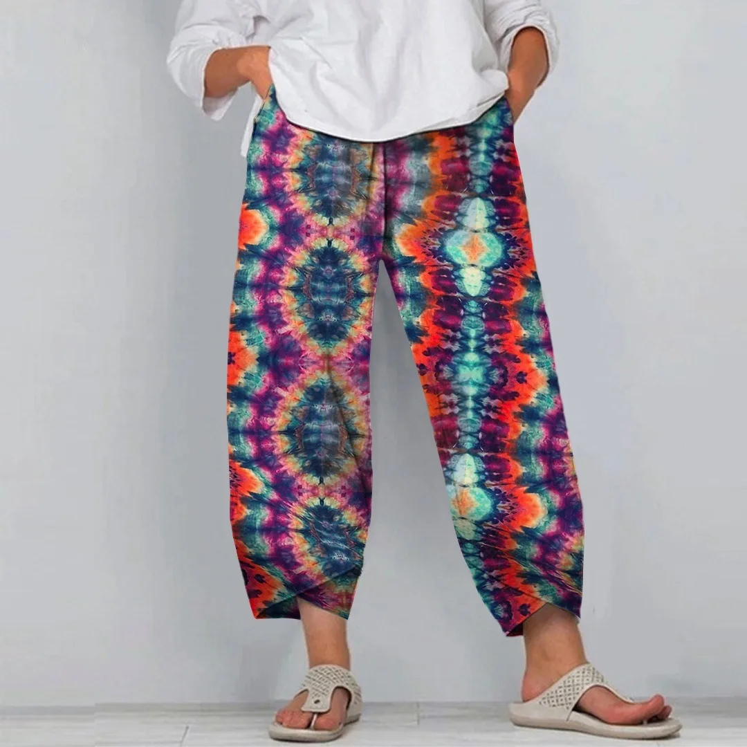 Summer Retro Graphic Print Women Pants Bohemia Streetwear Women Y2k Pants Beach Trousers Loose Capri Pockets Pantalon Elegant
Summer Retro Graphic Print Women Pants Bohemia Streetwear Women Y2k Pants Beach Trousers Loose Capri Pockets Pantalon Elegant