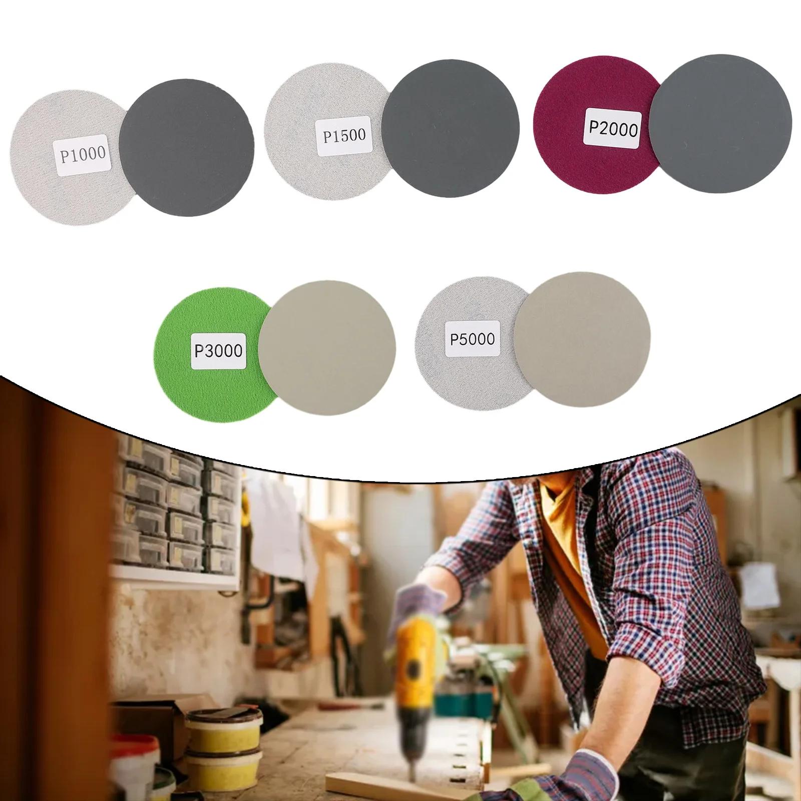 Sand paper Sanding Disc 1000 1500 2000 3000 5000 Grit 3inch Discs Hook&Loop No Hole Paper Polishing Accessories
Sand paper Sanding Disc 1000 1500 2000 3000 5000 Grit 3inch Discs Hook&Loop No Hole Paper Polishing Accessories