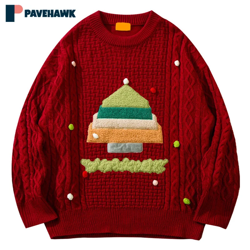 Retro Japanese Knitted Sweater 2023 New Year Christmas Tree Flocking Jacquard Men's Autumn Winter Loose Sweaters Harajuku Unisex
Retro Japanese Knitted Sweater 2023 New Year Christmas Tree Flocking Jacquard Men's Autumn Winter Loose Sweaters Harajuku Unisex