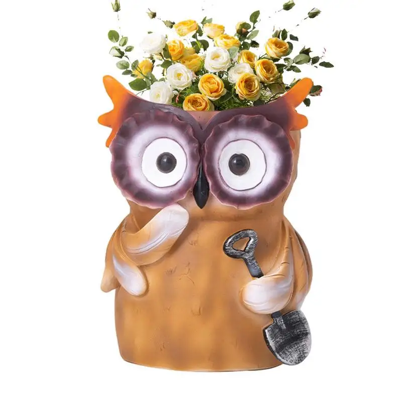 

Owl Vase Resin Succulent Pot With Flowing Glaze Base Owl Decor Vase Farmhouse Stoneware Vases Home Decor Garden Gift For Friends