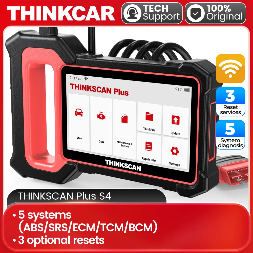 

Диагностический сканер THINKCAR Thinkscan Plus S4 OBD2, устройство для диагностики автомобиля, Obd 2, с поддержкой ABS/SRS/ECM/TCM/BCM