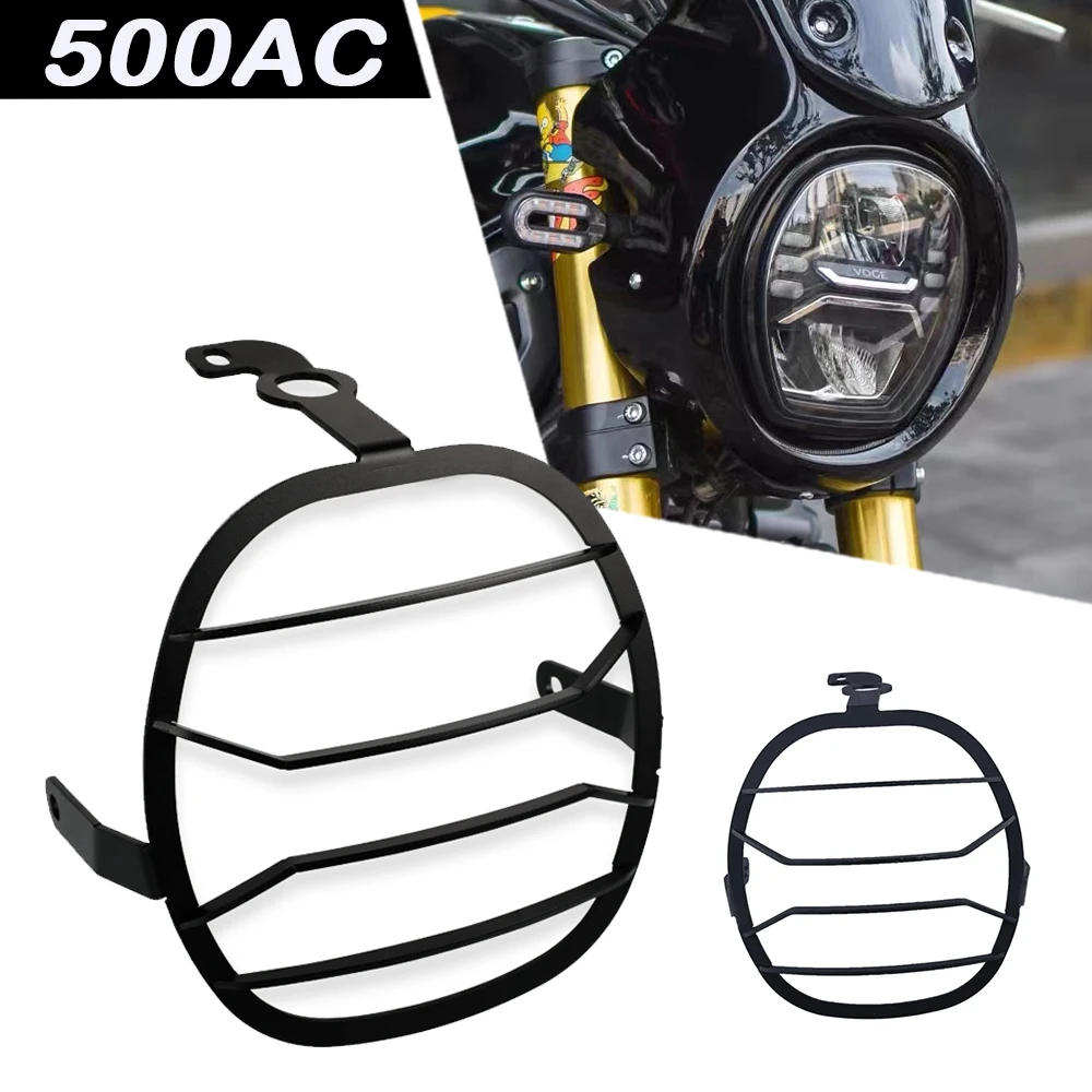 

Motorcycle CNC Aluminum Accessories Headlight Grill Guard Protection Cover Protector For VOGE 500AC 500 AC 500ac 2021 2022 2023