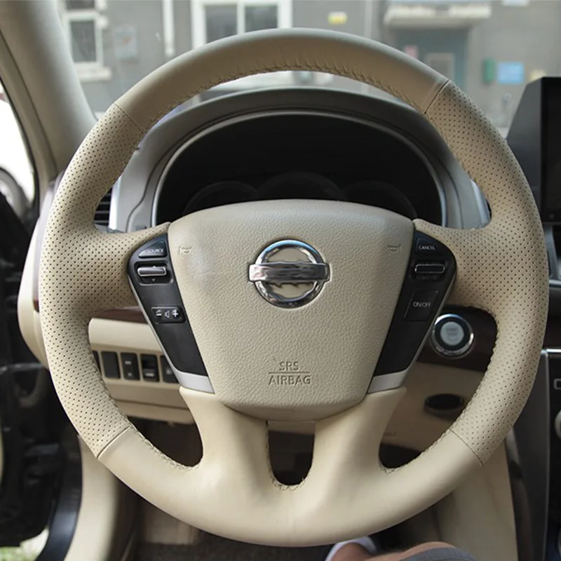 For Nissan Teana 2008-2012 Murano 2009-2014 Quest 2011-2017 Hand-stitched Non-Slip Beige Leather Car Steering Wheel Cover
For Nissan Teana 2008-2012 Murano 2009-2014 Quest 2011-2017 Hand-stitched Non-Slip Beige Leather Car Steering Wheel Cover