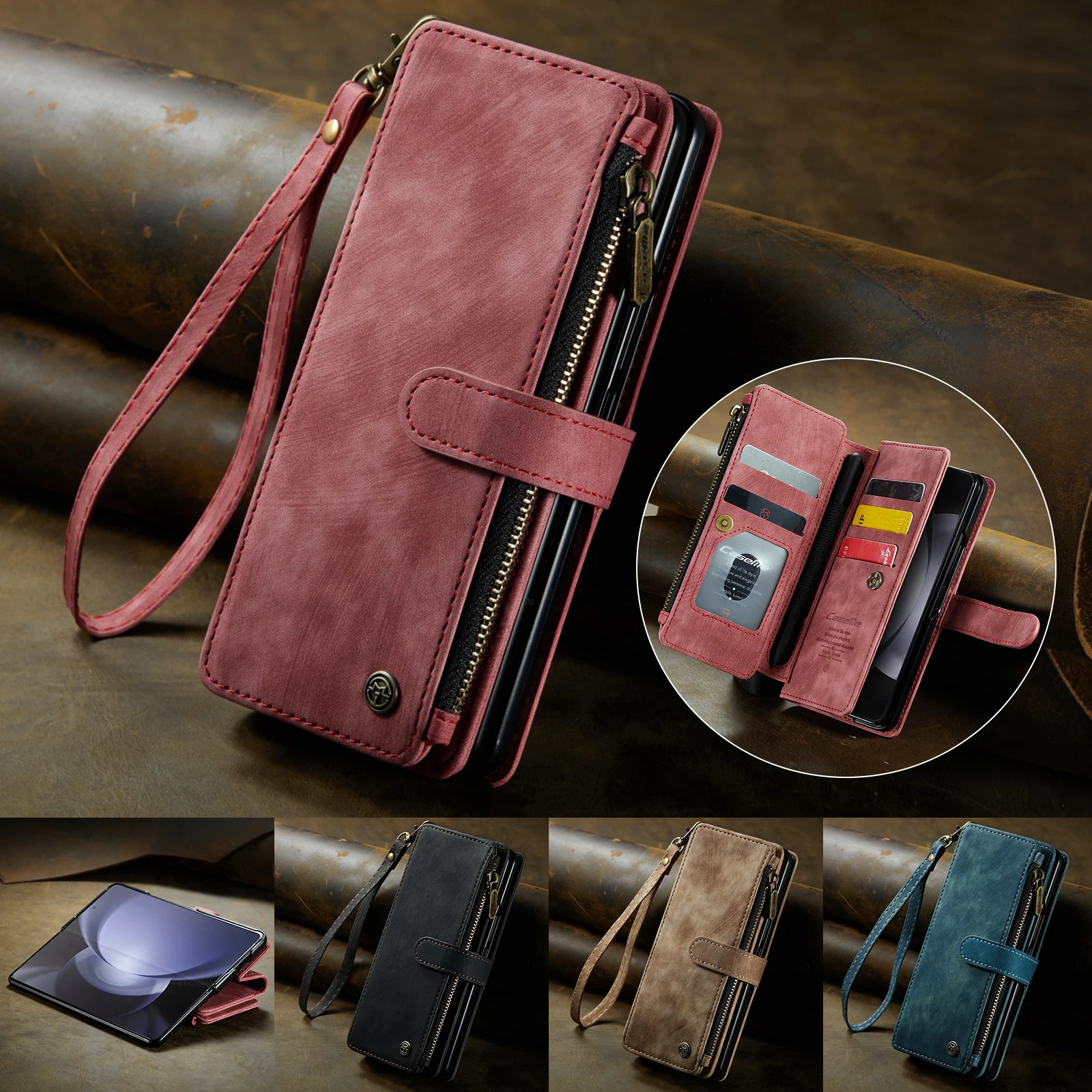 Складной кожаный защитный чехол-кошелек для samsung z fold 5
Складной кожаный защитный чехол-кошелек для samsung z fold 5