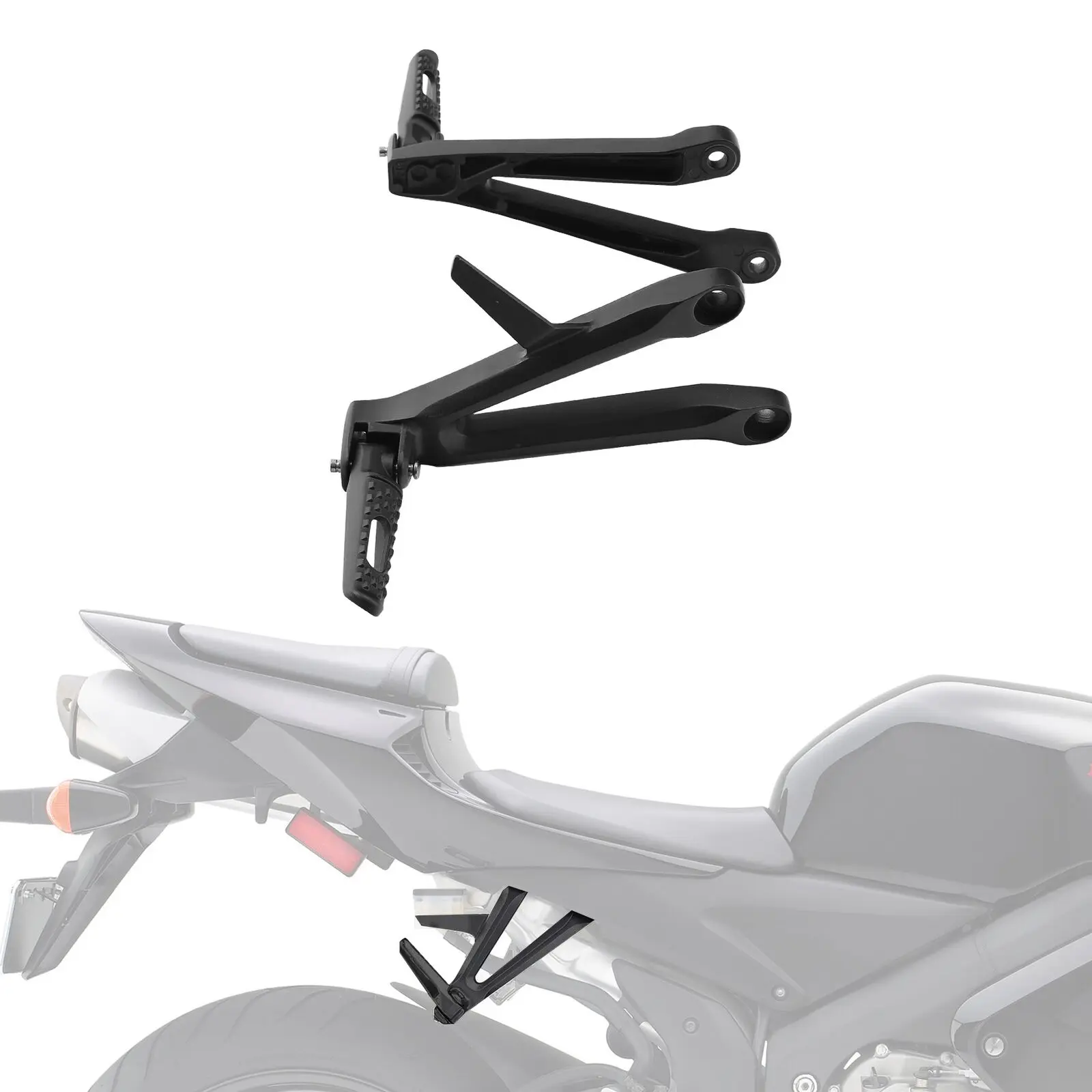 

Motorcycle Rear Footrest For Honda CBR600RR CBR 600 RR 2005-2006 Passenger Foot pegs Brackets