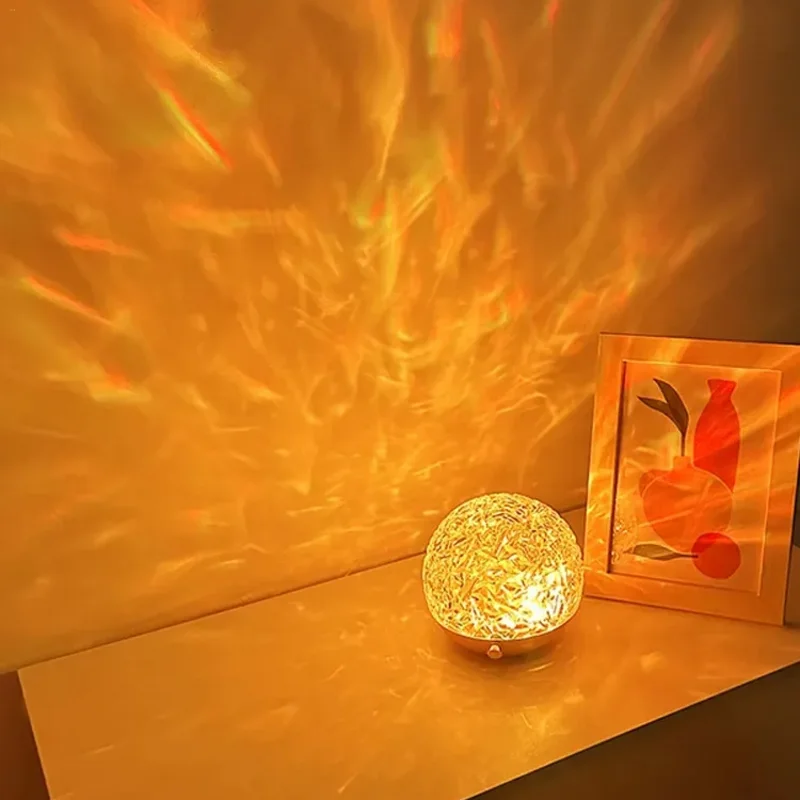 Water Ripple Projector Lamp LED Night Light Waves Crystal Table Lamp Decoration Home Bedroom Atmosphere Lamp Sunset Lights
Water Ripple Projector Lamp LED Night Light Waves Crystal Table Lamp Decoration Home Bedroom Atmosphere Lamp Sunset Lights