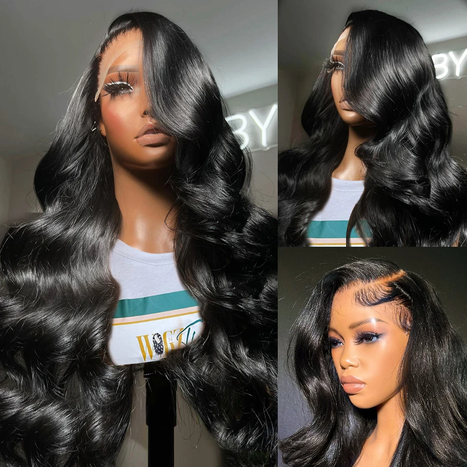 

30 40 Inch Body Wave Lace Front Wig PrePlucked Glueless Lace Wig 250 Density Brazilian Hair 13x6 Hd Transparent Lace Frontal Wig