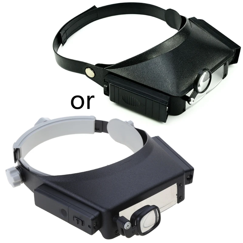 

1.5 3 9.5 11X Headband Magnifiers Loupe Head Magnifying Glasses Lens Watch Repair Watchmaker Magnifier with LED Light