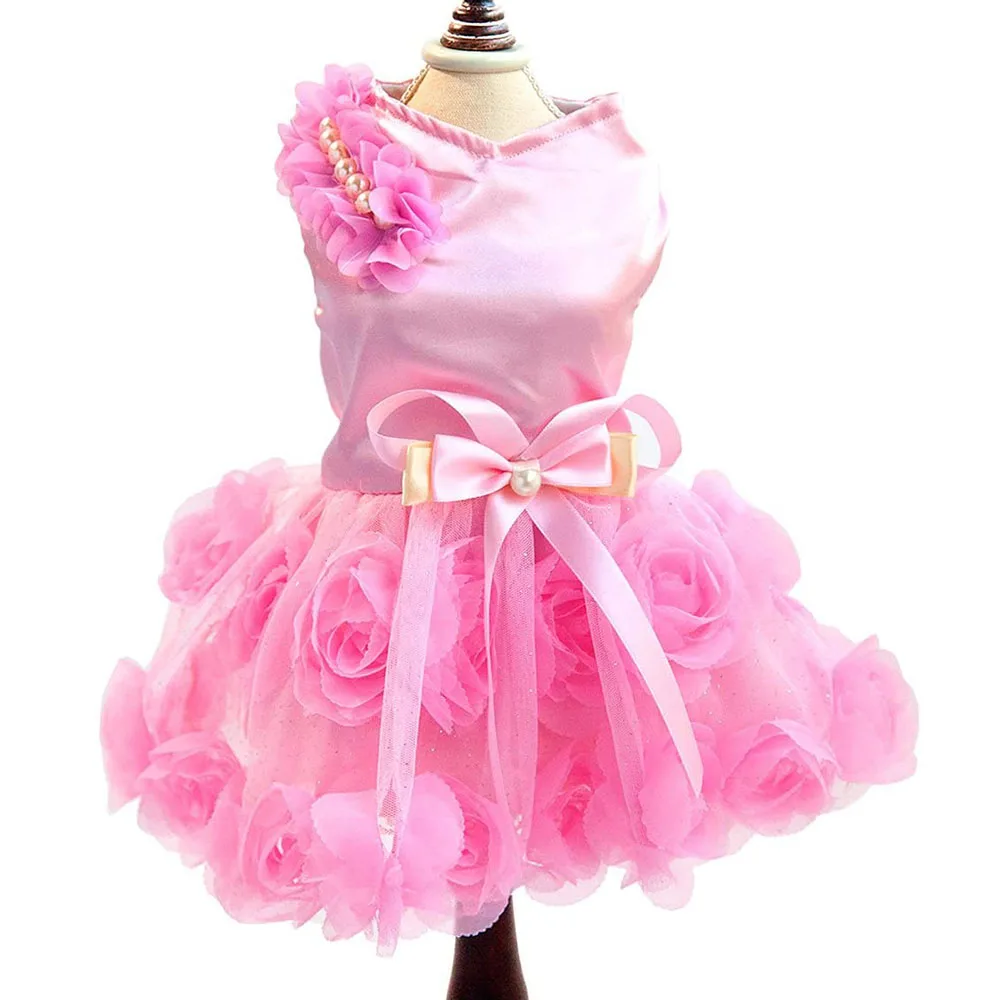Wedding Dress with Bowknot for Pet, Birthday Party Costume, Satin Rose Pearls, Girl Formal Dress for Puppy Dog and Cat Dress
Wedding Dress with Bowknot for Pet, Birthday Party Costume, Satin Rose Pearls, Girl Formal Dress for Puppy Dog and Cat Dress