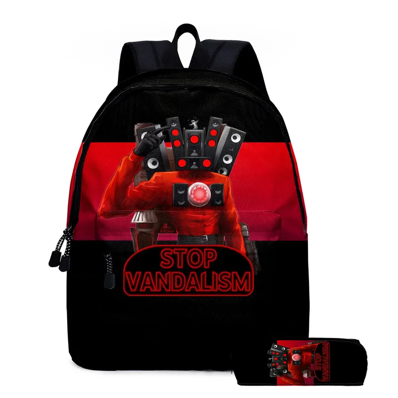 Skibidi Toilet Fashion Elementary School Students Cartoon Dacron Backpack Students Large Capacity Schoolbag Causal Polyester Bag
Skibidi Toilet Fashion Elementary School Students Cartoon Dacron Backpack Students Large Capacity Schoolbag Causal Polyester Bag