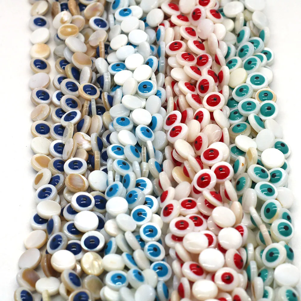 9mm Colorful Round Flat Shape Evil Eyes Natural Mother of Pearl Shell Spacing Loose Beads for Jewelry Making Bracelet Necklace
9mm Colorful Round Flat Shape Evil Eyes Natural Mother of Pearl Shell Spacing Loose Beads for Jewelry Making Bracelet Necklace