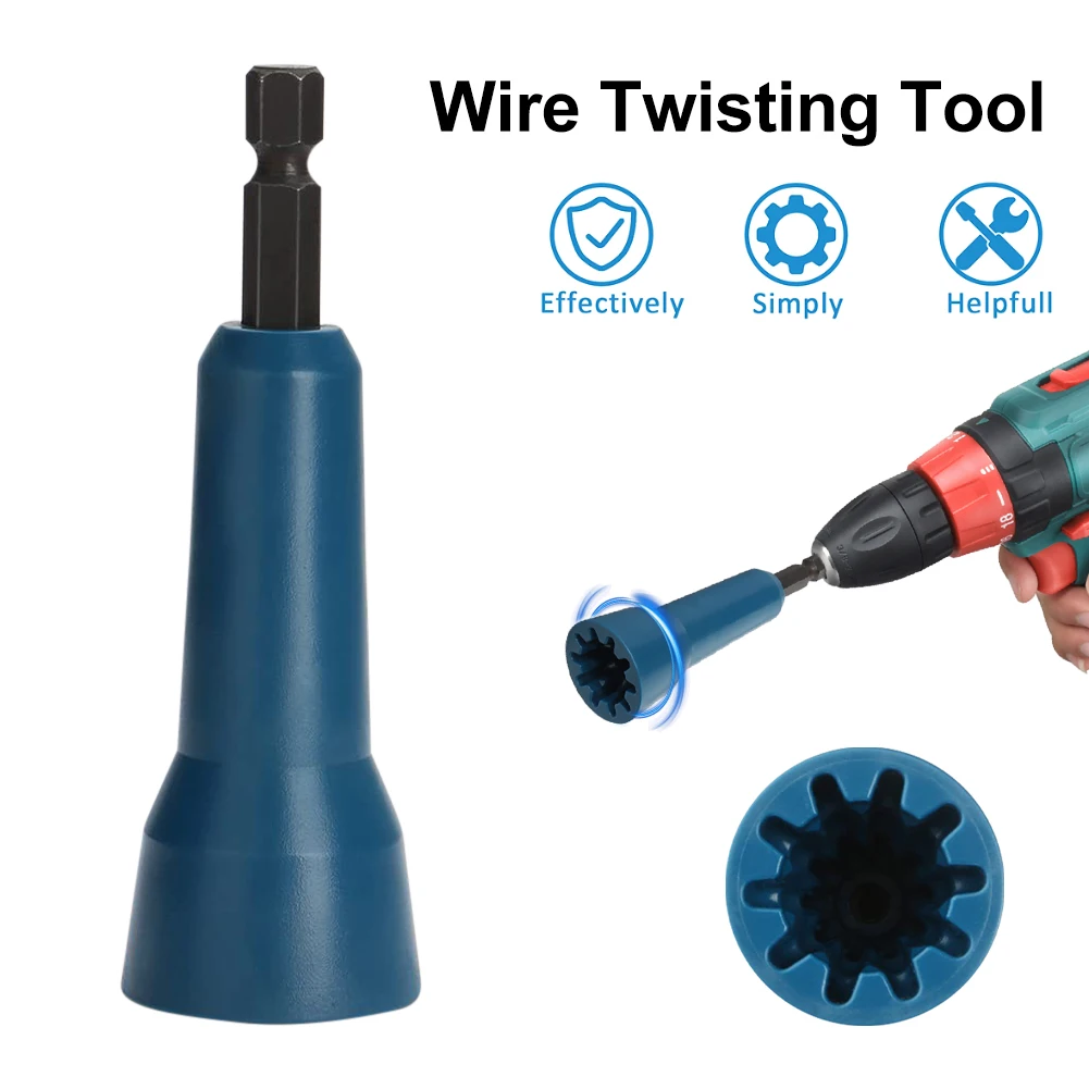 Wire Twisting Tool Spin Wire Twister Connector Socket for Drill with 1/4" Shank Wire Nut Driver Twisting Adapter for Power Drill
Wire Twisting Tool Spin Wire Twister Connector Socket for Drill with 1/4" Shank Wire Nut Driver Twisting Adapter for Power Drill