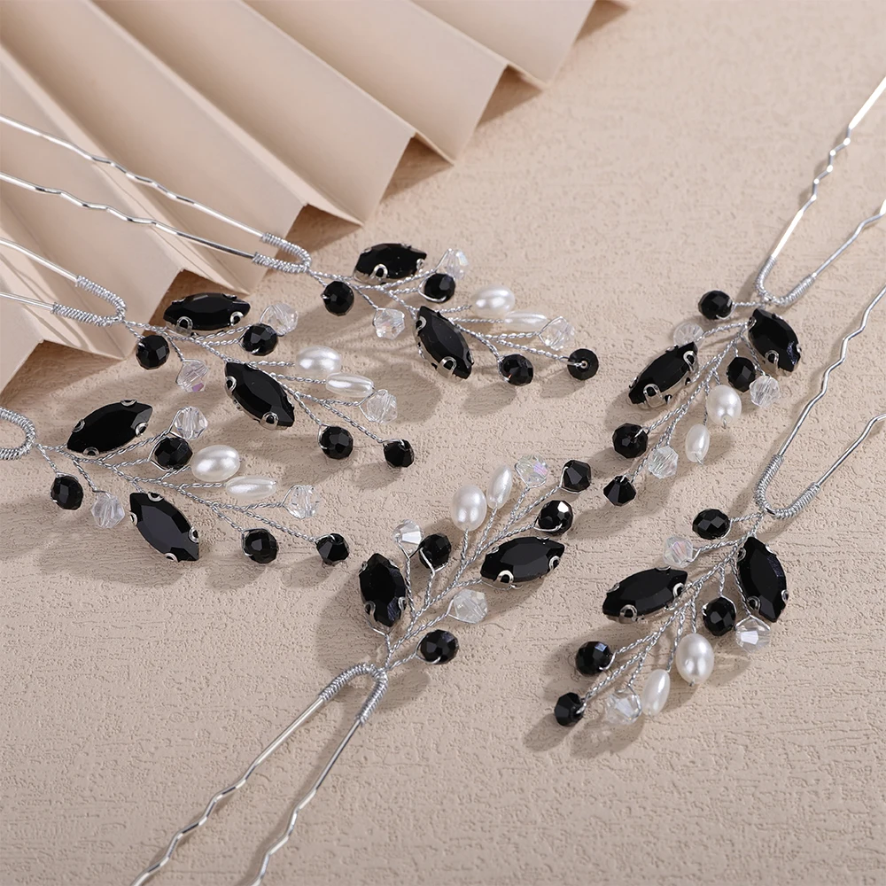 6PCS Crystal Wedding Hair Accessories Pearl Rhinestone Hair Pins for Women Bridal Headpiece 10Color Bride Party Hairpins Jewelry 9 Sad318782f2a64ab09c21540fe6ba8944A