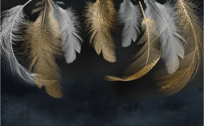 Custom large mural modern gold feather marble photo mural TV sofa background wall decoration wallpaper
Custom large mural modern gold feather marble photo mural TV sofa background wall decoration wallpaper