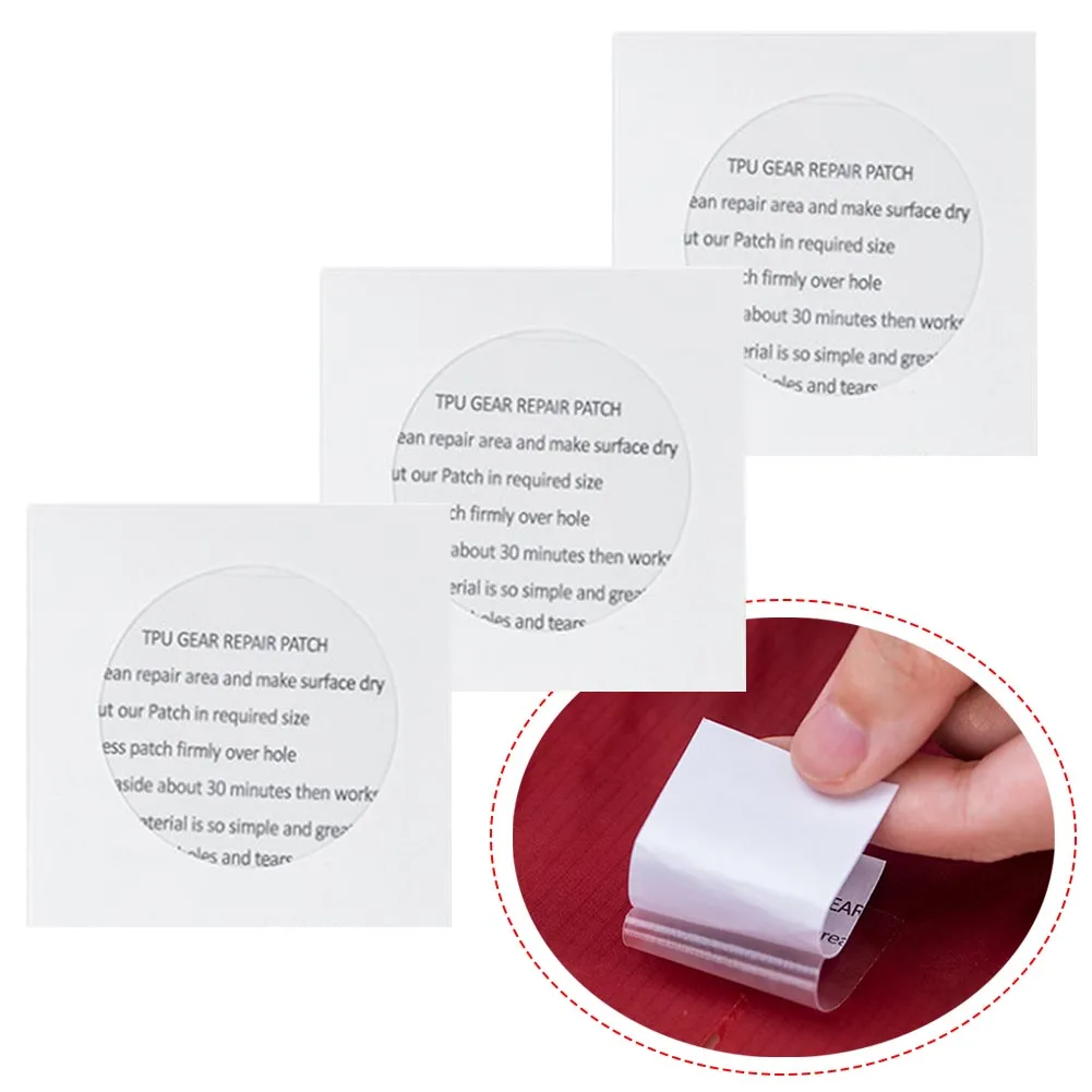 2022 New Repair Patch TPU 3pcs 7x7x7cm For Customers For Tent Gear Mat Sleeping Bag Transparent Repair Subsidies
2022 New Repair Patch TPU 3pcs 7x7x7cm For Customers For Tent Gear Mat Sleeping Bag Transparent Repair Subsidies