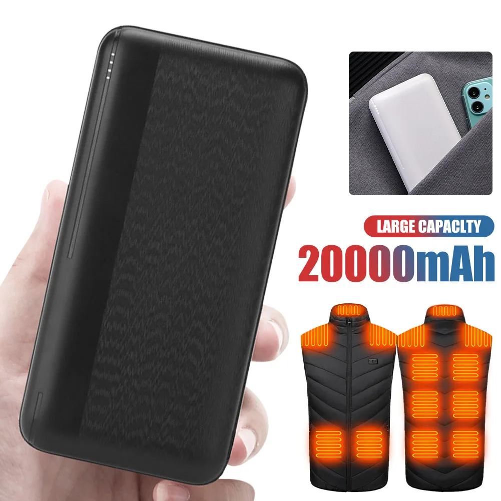New 20000mAh Power Bank 5V/2A Micro/Type-C Out Fast Charger External Battery Pack For Heating Vest Jacket Scarf Socks Glove
New 20000mAh Power Bank 5V/2A Micro/Type-C Out Fast Charger External Battery Pack For Heating Vest Jacket Scarf Socks Glove