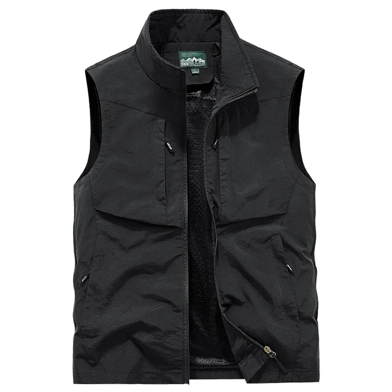 

Plus Size 7XL 8XL Men’s Fishing Vest Outdoor Quick-Dry Hunting Travel Gym Jogging Running Sport Sleeveless Mesh Waistcoat Jacket