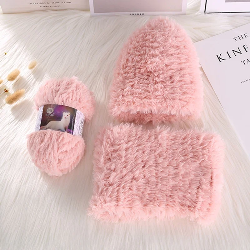 

50g/Roll Mohair Cashmere Knitting Yarn Imitation Fur Line Wool Yarn Soft Crochet Thread Sweater Scarf Hand Made