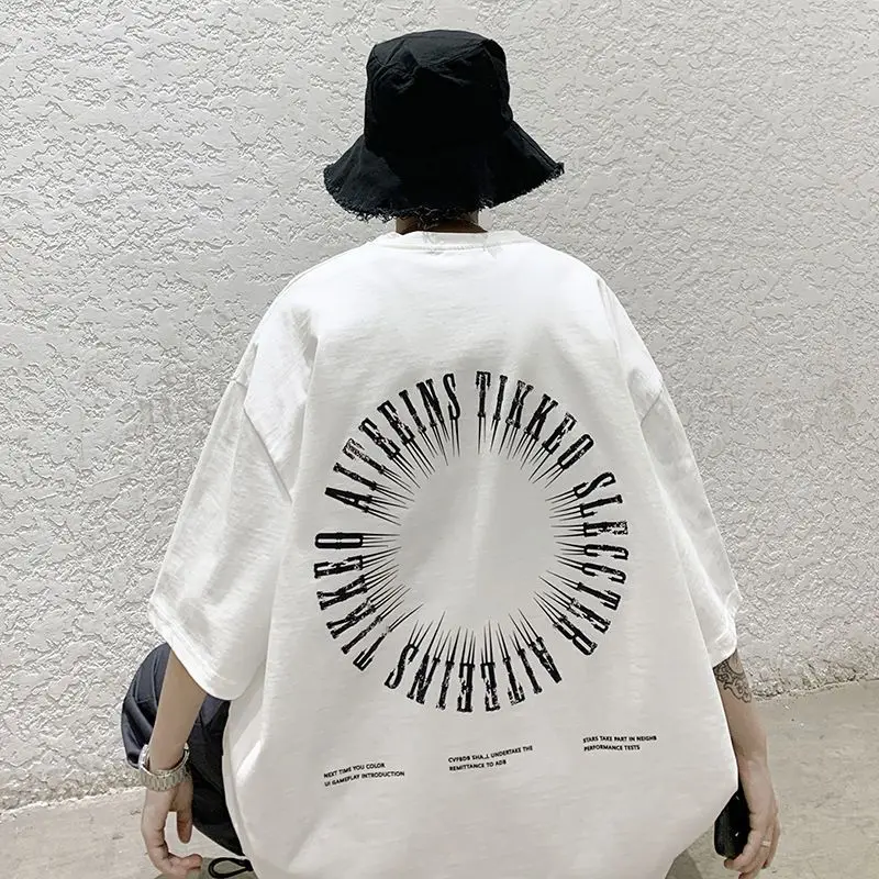 Back high street printed short-sleeved T-shirt for men summer new ins couple tops loose trendy brand trendy half-sleeved T-shirt
Back high street printed short-sleeved T-shirt for men summer new ins couple tops loose trendy brand trendy half-sleeved T-shirt