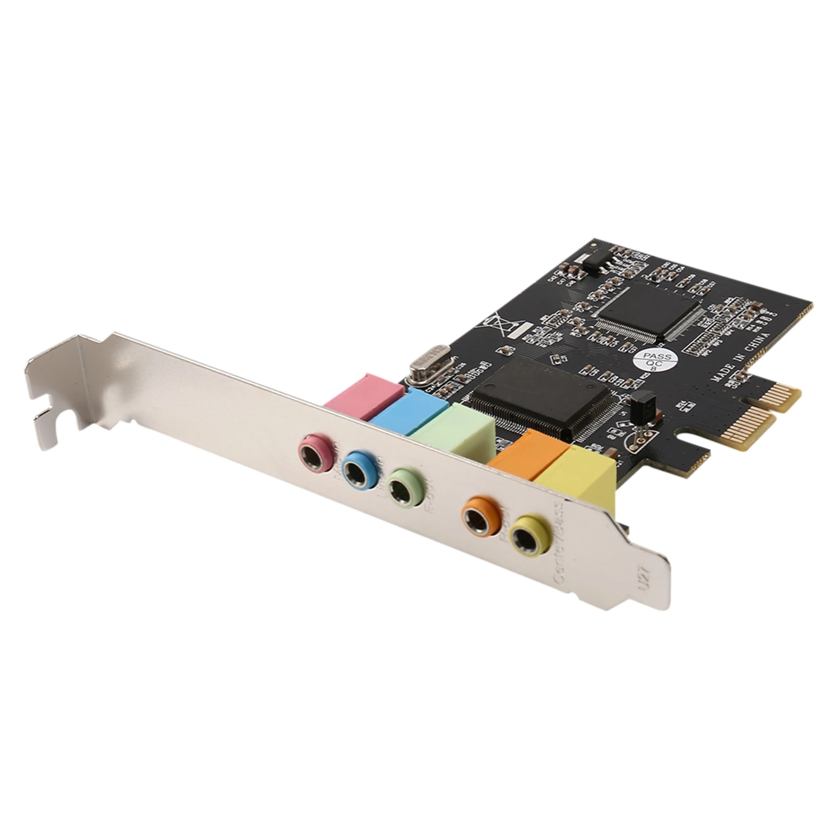 

PCIe Sound Card PCI-E X1 CMI8738 Chip 32/64 Bit Sound Card Stereo 5.1 Channel Desktop Built-in Sound Card for PC