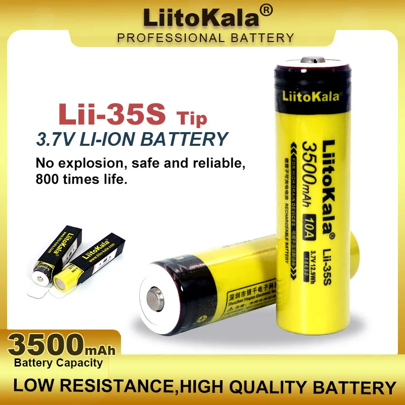 1-30PCS LiitoKala Lii-35S 18650 3.7V 3500mAh Rechargeable Lithium Battery for LED Flashlight+DIY Pointed
1-30PCS LiitoKala Lii-35S 18650 3.7V 3500mAh Rechargeable Lithium Battery for LED Flashlight+DIY Pointed