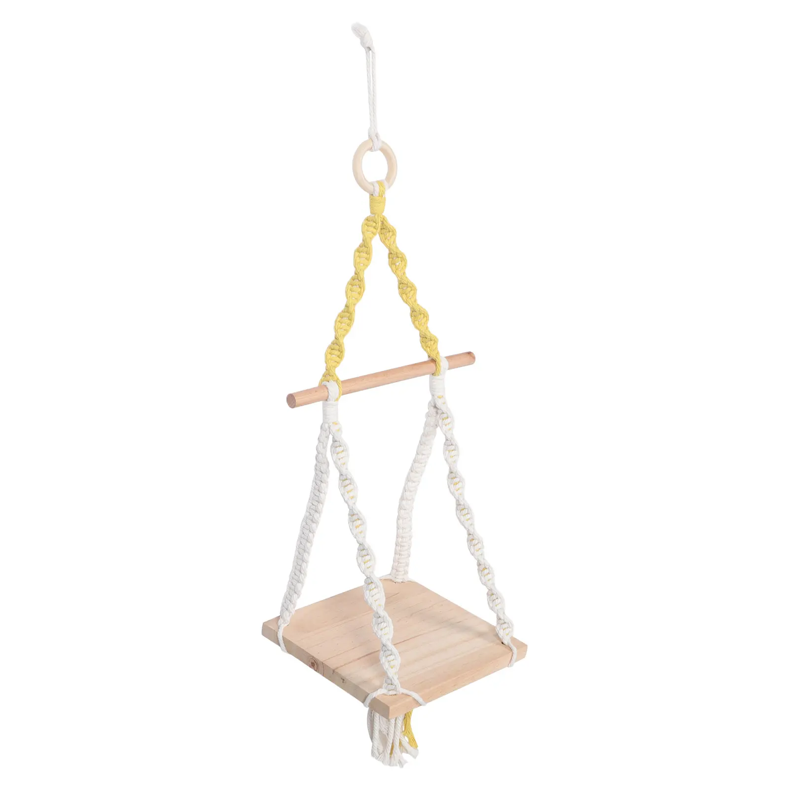 Cotton Rope Macrame Plant Shelf - Vintage Boho Wall Storage 5 Sad39d69aeb6d4fbca1aaf24e87a747c8c