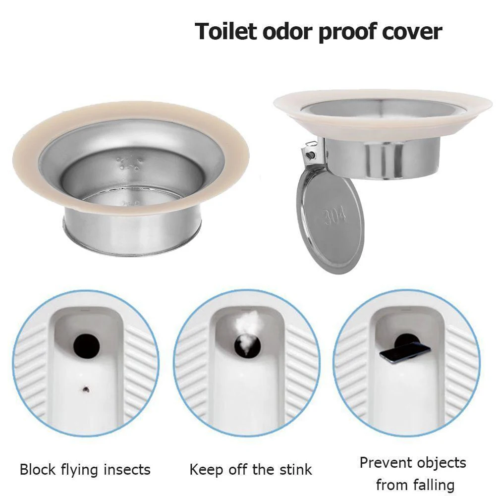 

1 PC Anti-smell Plug Quatting Pan Squat Toilet Squatting Smell Stopper Stainless Steel High-quality Spring Bathroom Fixture Part