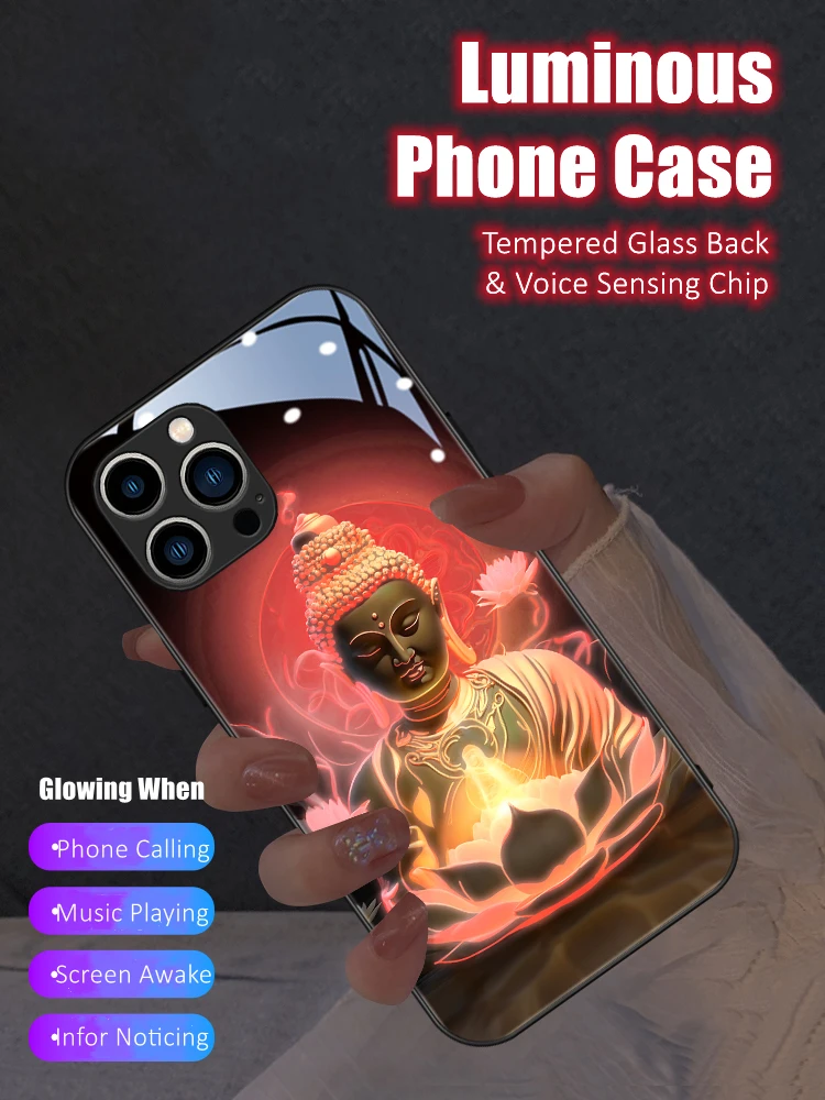 Dragon Buddha Horse LED Light Glowing Luminous Tempered Glass Phone Case for iPhone 11 12 13 14 15 X Xs Xr Mini Pro Max Plus
Dragon Buddha Horse LED Light Glowing Luminous Tempered Glass Phone Case for iPhone 11 12 13 14 15 X Xs Xr Mini Pro Max Plus