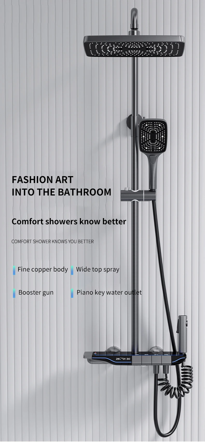 Smart Shower System Thermostatic Head For Bathroom Brass Household Digital Display Set Wall Mount Rainfall shower 18 Mallzona Sad3c082d2723431cbe1e8b66de191dcdV Smart Shower System Thermostatic Head For Bathroom Brass Household Digital Display Set Wall Mount Rainfall shower Mallzona