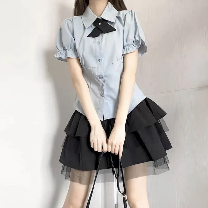 Sweet JK Uniform Dress Sets Japanese and Korean Style Top Short Sleeve Shirts High Waist Pleated Skirt Sets New In Matching Sets
Sweet JK Uniform Dress Sets Japanese and Korean Style Top Short Sleeve Shirts High Waist Pleated Skirt Sets New In Matching Sets