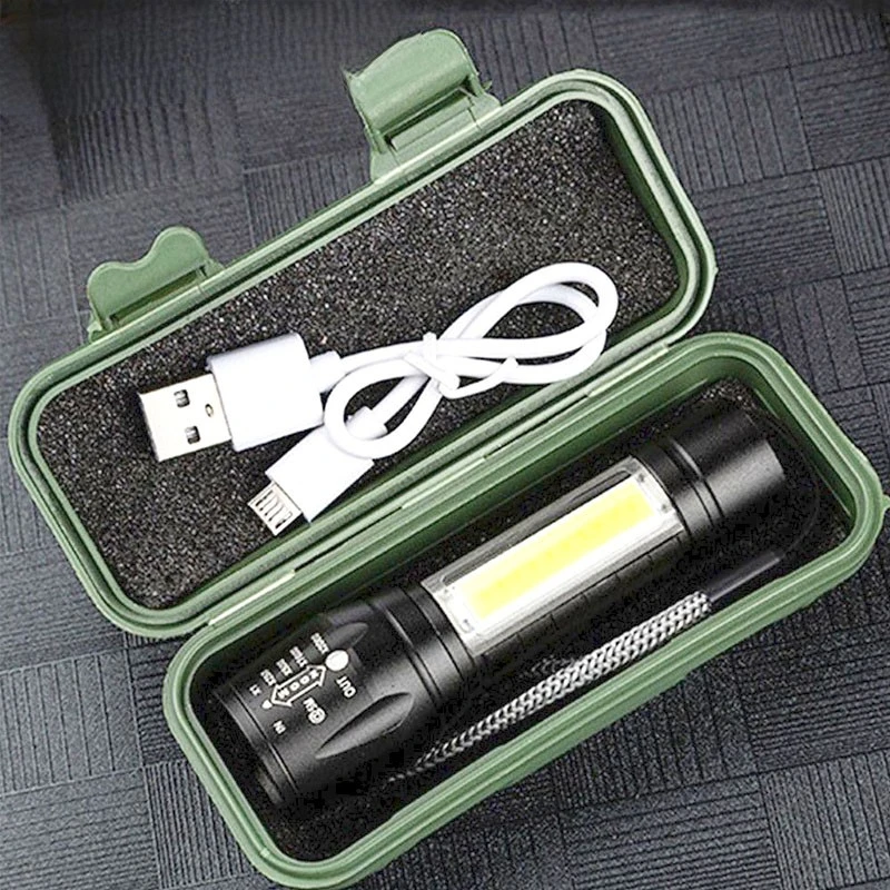 

Portable Rechargeable Zoom LED Flashlight XP-G Q5 Mini Flash Light Torch Lantern 3 Lighting Modes Camping lamp