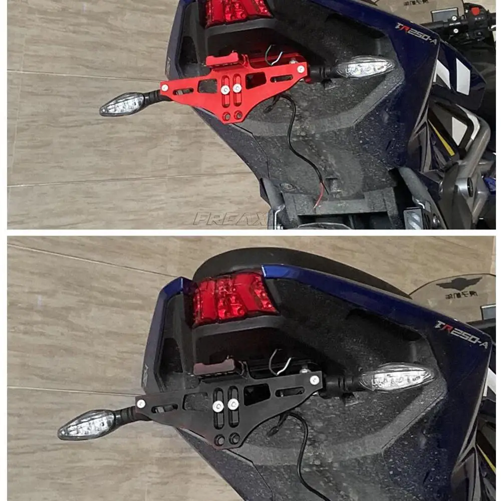 

For Yamaha TENERE 700 TENERE700 T7 2019 2020 2021 Motorcycle Adjustable Rear Tail Tidy License Plate Holder Bracket LED Light