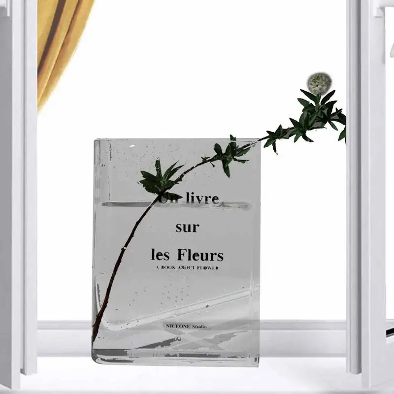 Acrylic Book Vase Transparent Artistic Acrylic Vase Unbreakable Acrylic Vase For Flowers Unique Home Bedroom Office Accent
Acrylic Book Vase Transparent Artistic Acrylic Vase Unbreakable Acrylic Vase For Flowers Unique Home Bedroom Office Accent