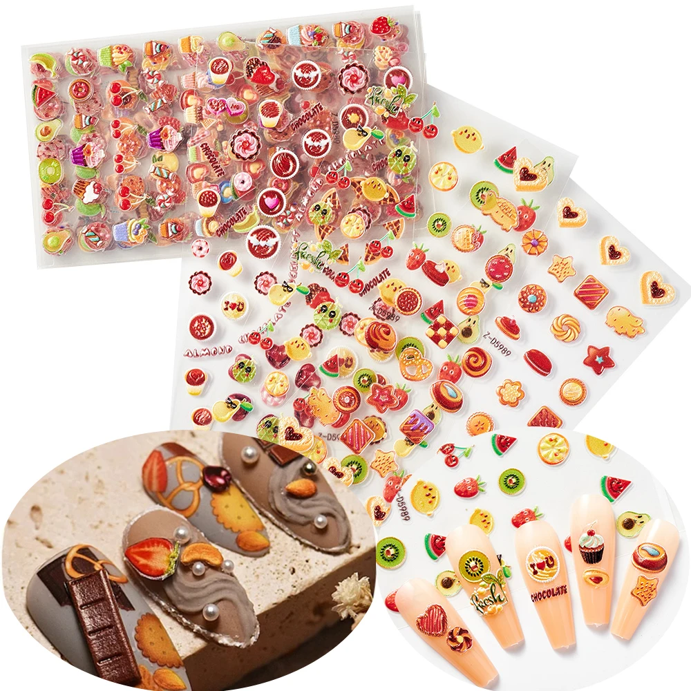 5D Sticker Soft Embossed Reliefs Cake Ice Cream Cookies Dessert Nail Art Sticker 3D Adhesive Nail Decorations Christmas Decals
5D Sticker Soft Embossed Reliefs Cake Ice Cream Cookies Dessert Nail Art Sticker 3D Adhesive Nail Decorations Christmas Decals