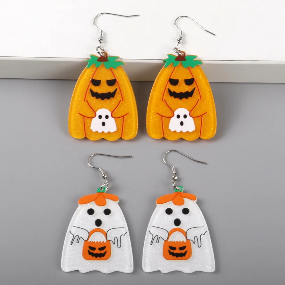 Halloween Pumpkin Ghost Acrylic Earrings Personalized Skeleton Pumpkin Skeleton Flower Creative Dancer Earrings Party Earrings
Halloween Pumpkin Ghost Acrylic Earrings Personalized Skeleton Pumpkin Skeleton Flower Creative Dancer Earrings Party Earrings