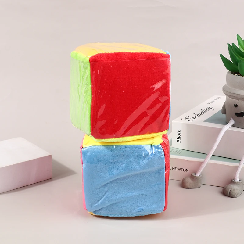 

Insertable Card Square Plush Toy 10cm Cube Plastic Film Sponge Dice Children Enlightenment Teaching Aids Multicolor Game Dice