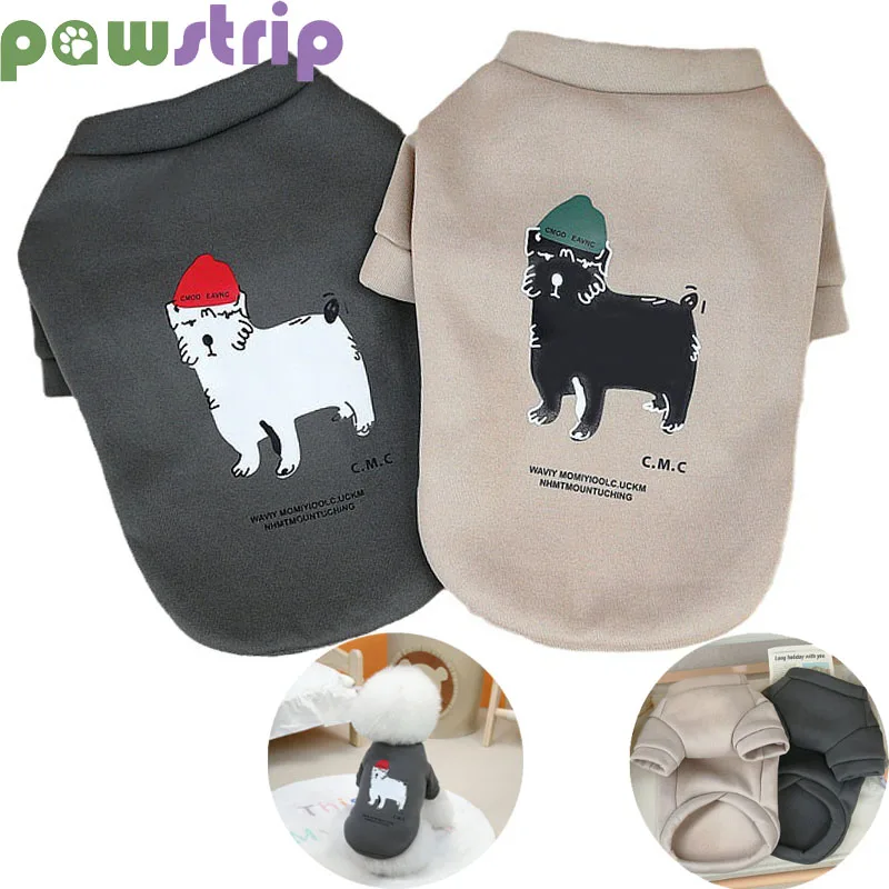 

Autumn Winter Dog Hoodies Cartoon Warm Pet Clothes for Small Dogs Cats Soft Puppy Coat Chihuahua French Bulldog Yorkie Costume