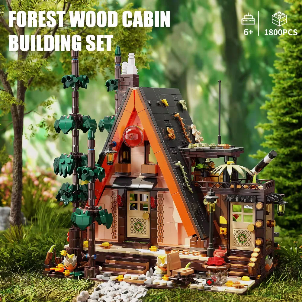 Creative IDEAS 1800PCS Triangle Wooden House Building Blocks Toys Model Log cabin Assemble Bricks Toy For Kid Desktop Gift Creative IDEAS 1800PCS Triangle Wooden House Building Blocks Toys Model Log cabin Assemble Bricks Toy For Kid Desktop Gift