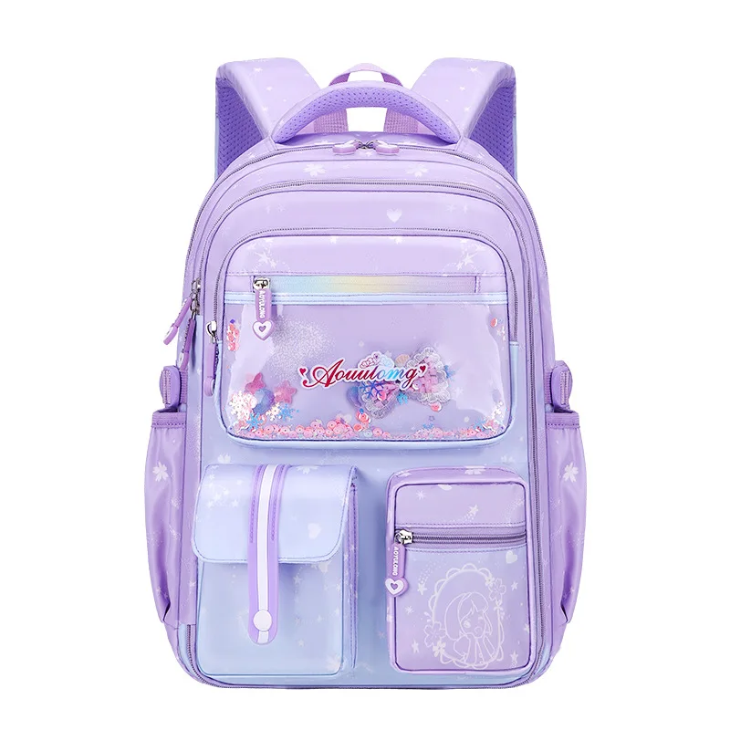 

Новинка 2024, милый школьный ранец для девочек, Детский рюкзак принцессы для холодильника и двери, ранцы на плечо для учебников