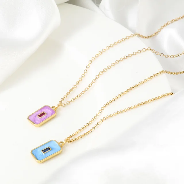 Breloques Géométriques en Cuivre de 22x10mm, 1 Pièce, Pendentif Octogone en Émail Cubique contre-indiqué en Métal de Conique, Collier à Faire Soi-Même 2